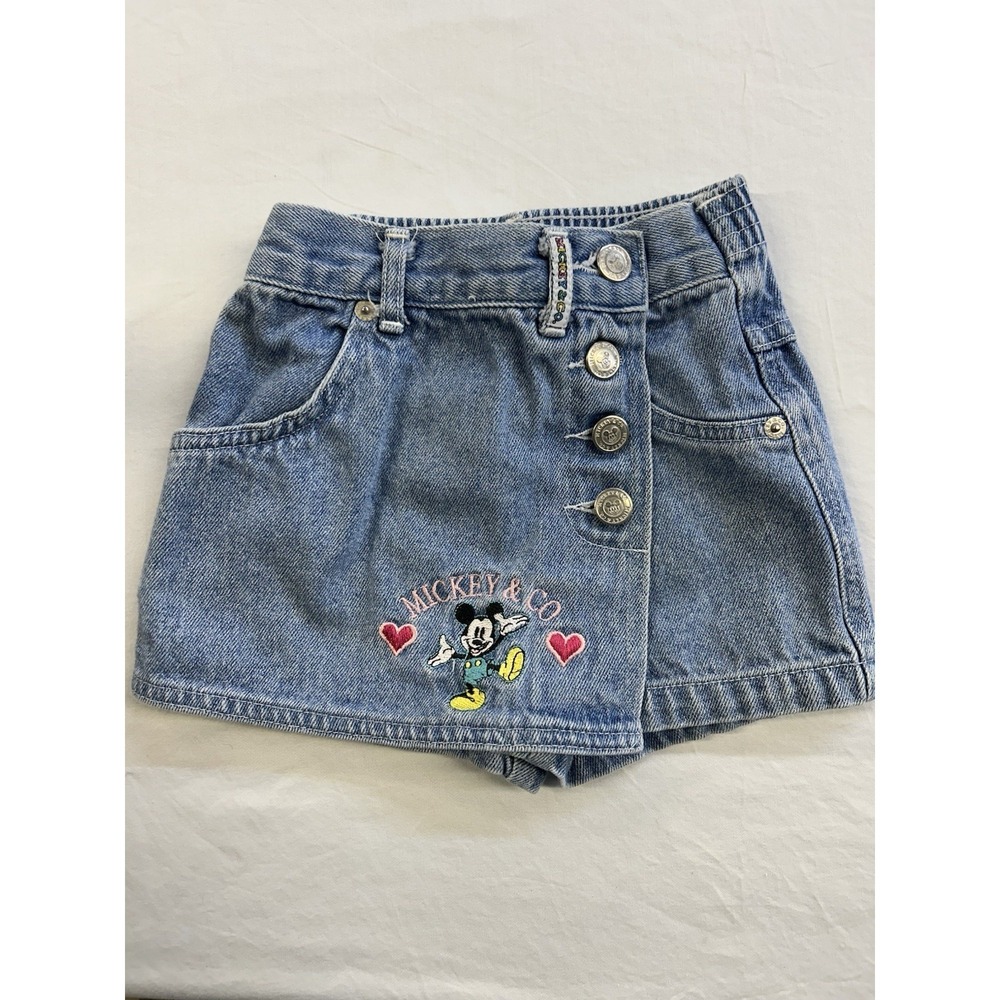Vintage Mickey & Co Toddler Skort Featuring patch On Back Pocket